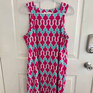 Aryeh Pink and Blue Geometric Dress